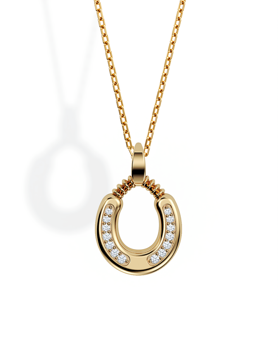 Horseshoe Necklace, Diamond Trail 14k Gold – VARGAS GOTEO JEWELRY