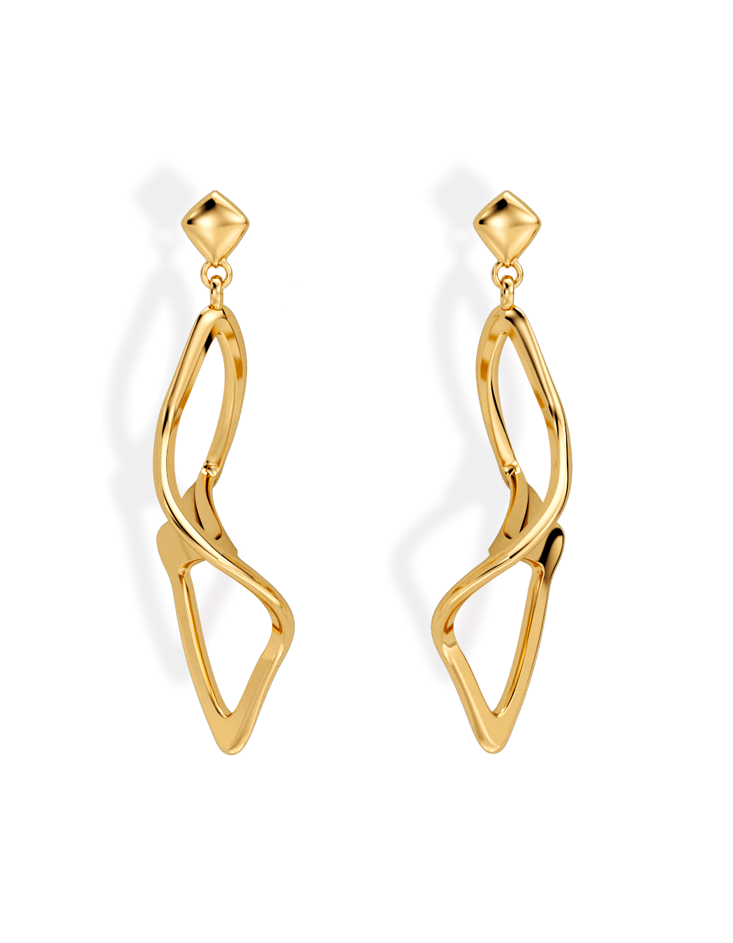 ILLUSION EARRINGS • Manta "Flippy" 14k / 18k Gold