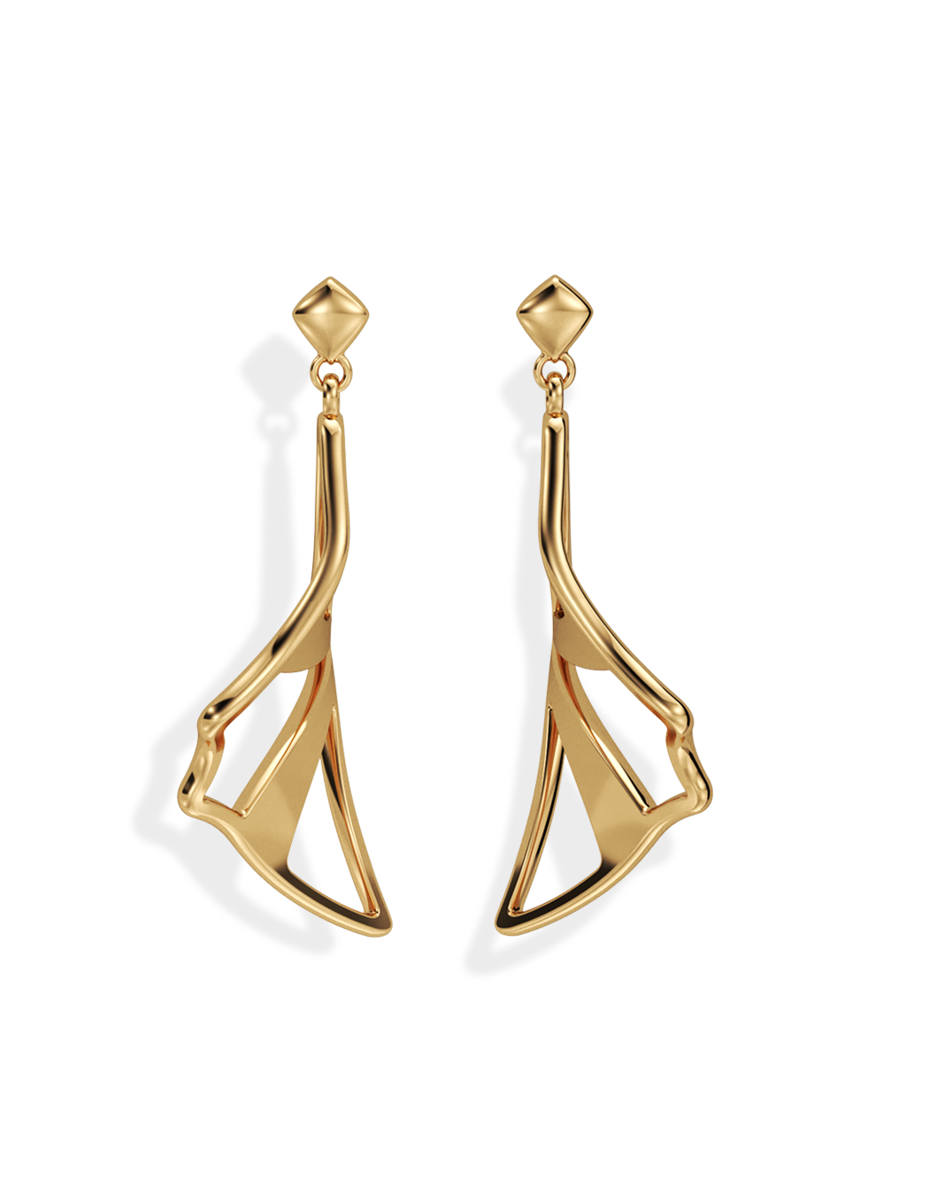 ILLUSION EARRINGS • Manta "Lefty" 14k/18k Gold