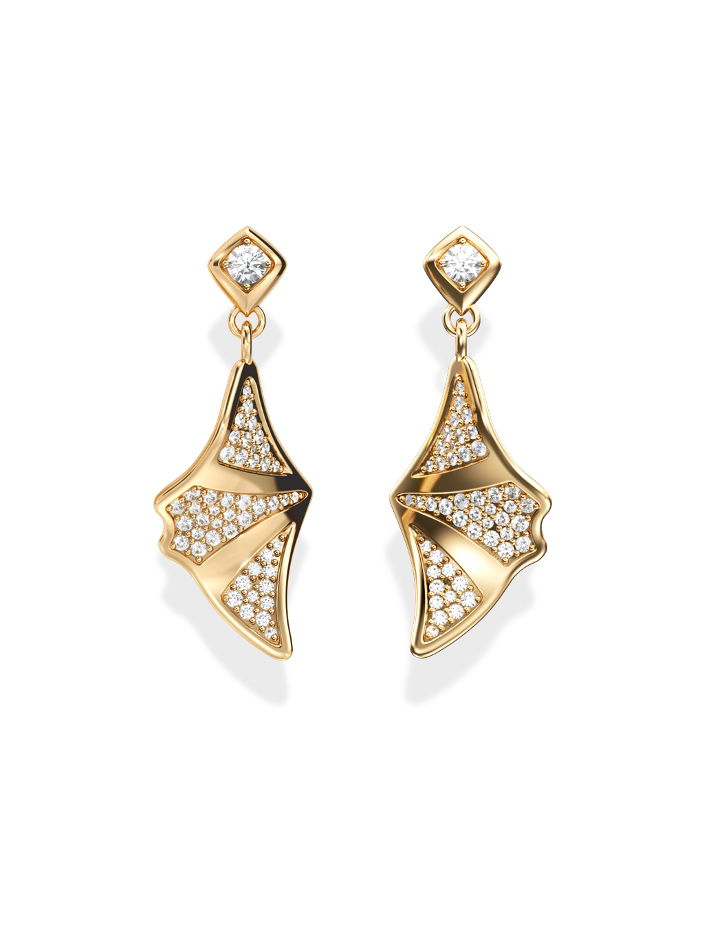 LUMEN EARRINGS • Manta "Lefty" 14k / 18k Gold