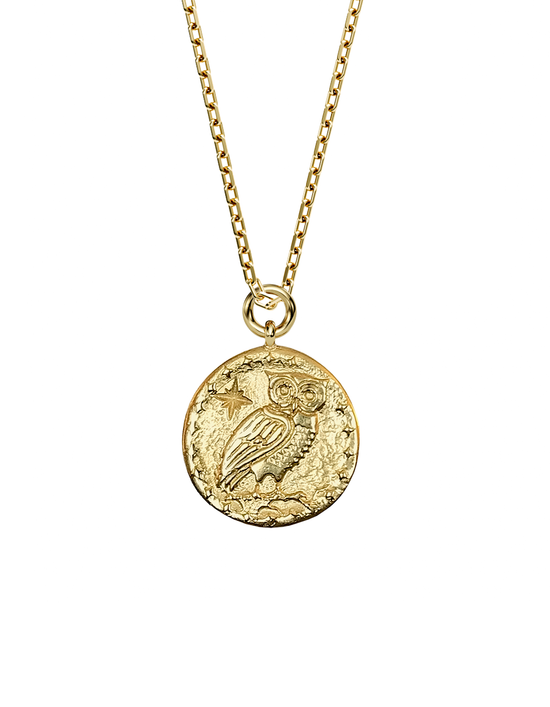 OWL Spirit Amulet 14k Gold (Sagittarius)