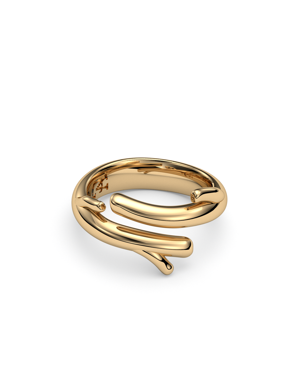 Coral Love Pinky Ring 14K / 18K Gold