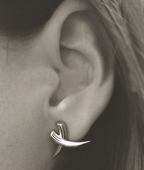 Crossed Tusk Studs 14K / 18K Gold