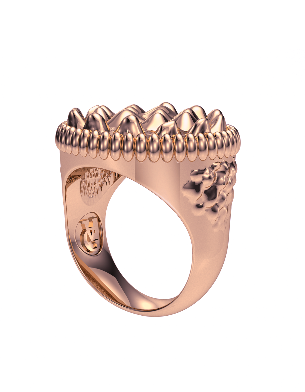 Iguana Crown Ring 14k Gold