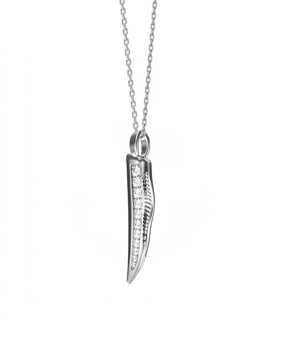 Pinna Necklace, Small with Diamonds