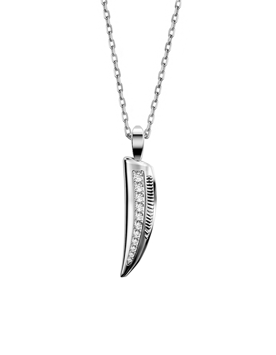 Pinna Necklace, Small with Diamonds