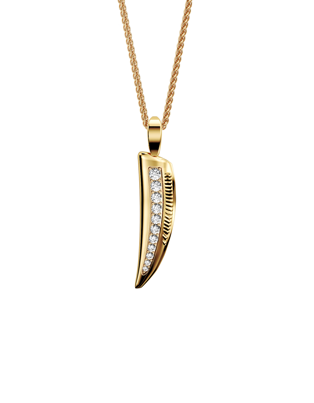 Pinna Necklace, Small with Diamonds