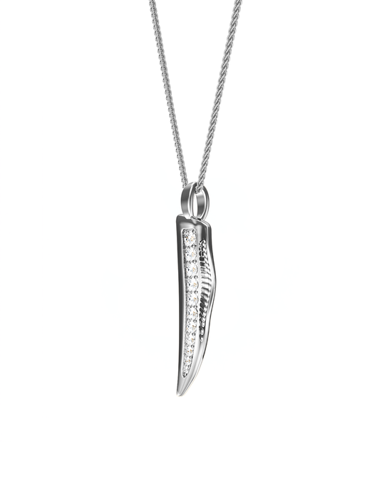 Pinna Necklace, Small with Diamonds