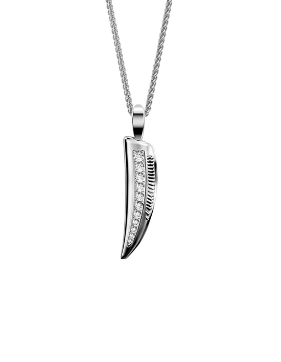 Pinna Necklace, Small with Diamonds