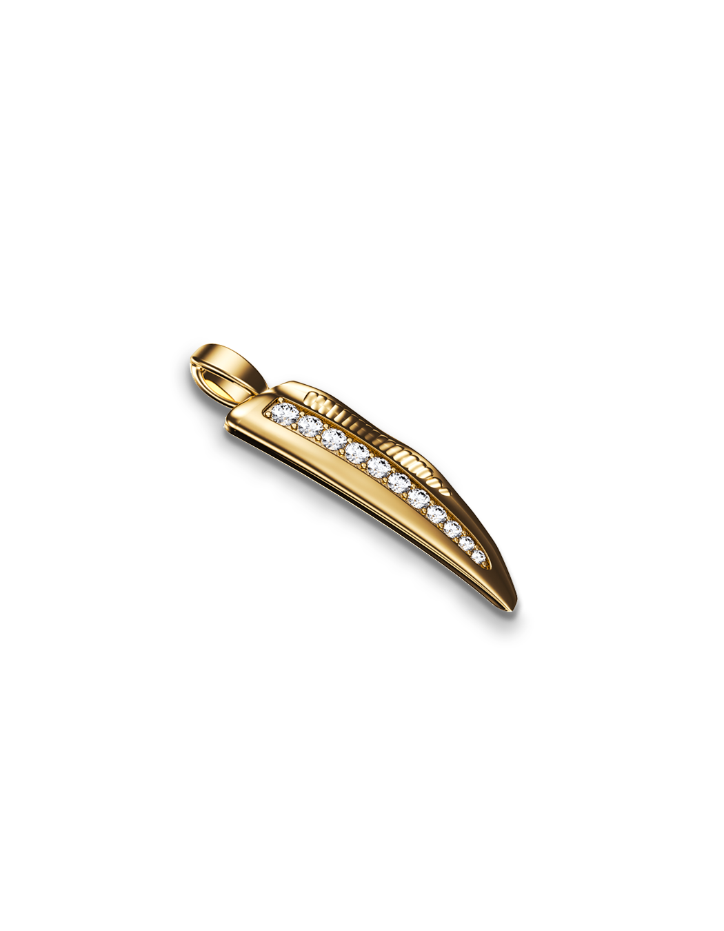 Pinna Pendant, Small with Diamonds