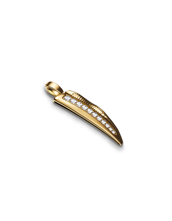 Pinna Pendant, Small with Diamonds