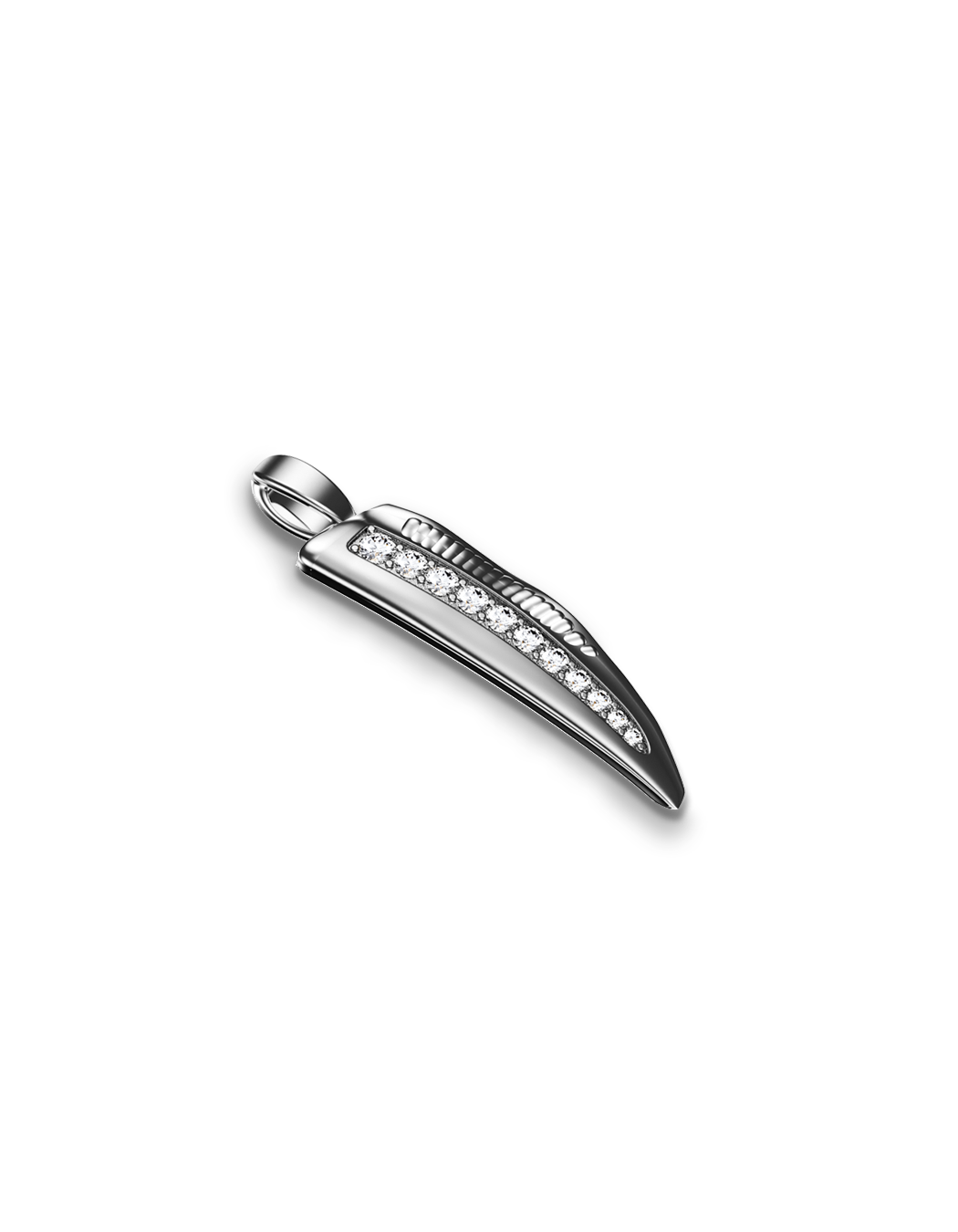Pinna Pendant, Small with Diamonds