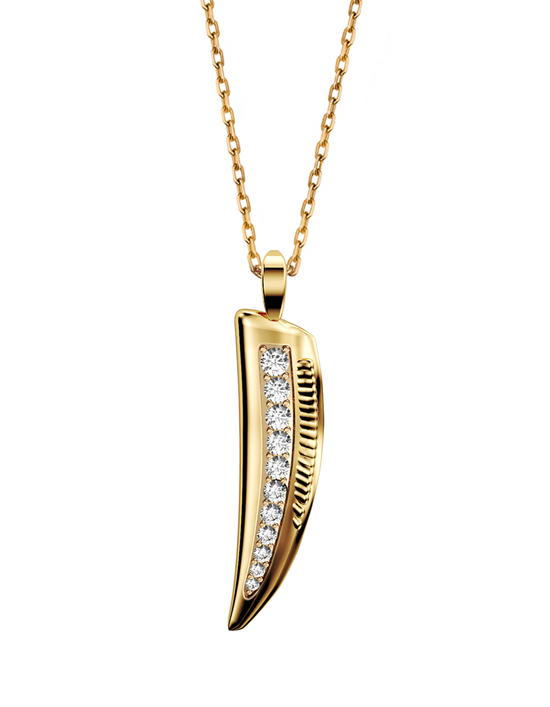 Pinna Necklace, Medium with Diamonds