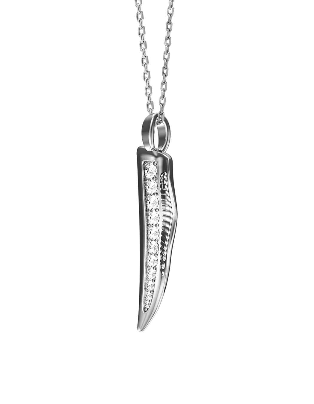 Pinna Necklace, Medium with Diamonds