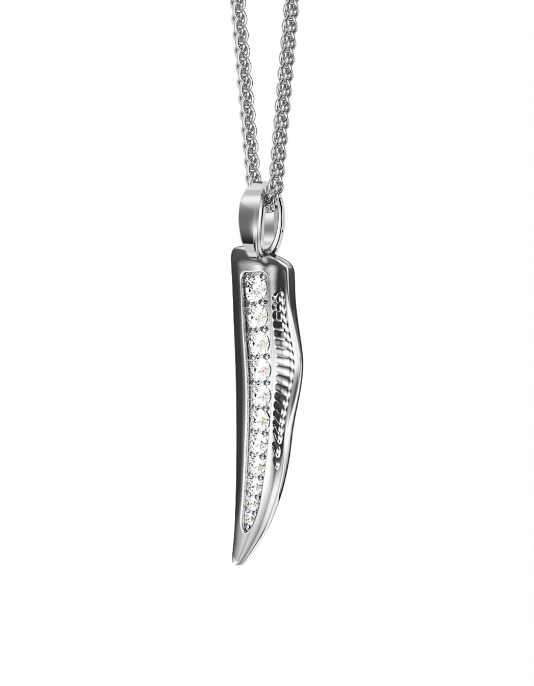 Pinna Necklace, Medium with Diamonds