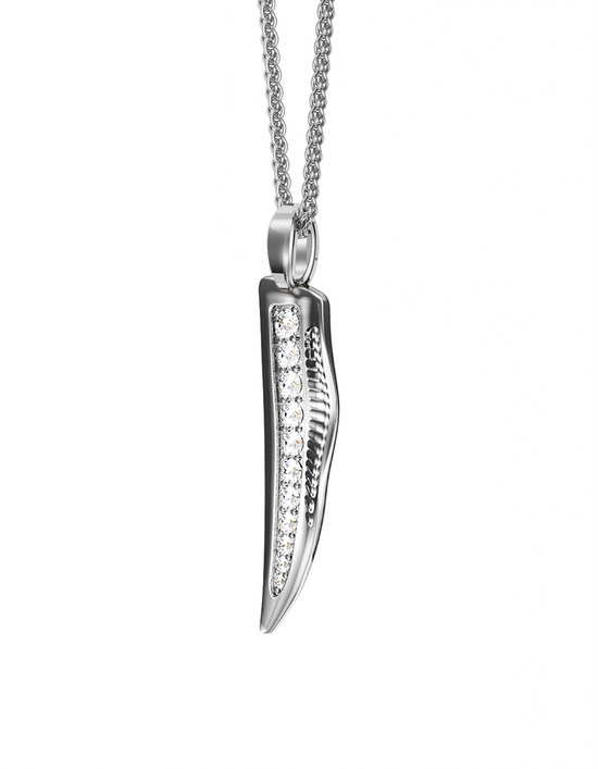 Pinna Necklace, Medium with Diamonds