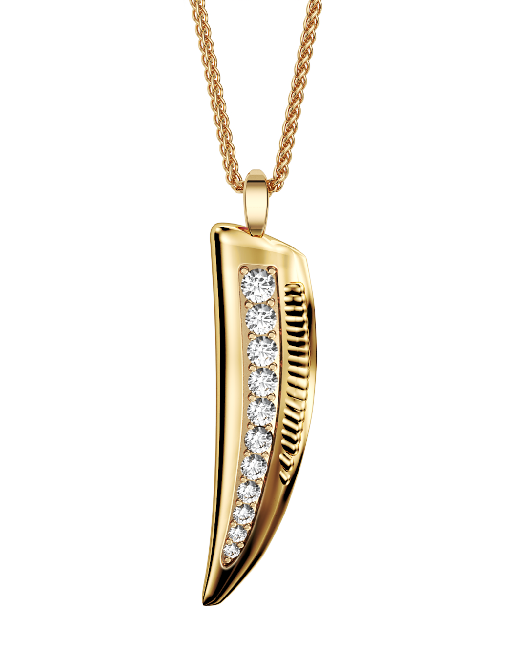 Pinna Necklace, Large with Diamonds