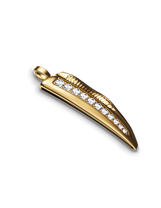 Pinna Pendant, Large with Diamonds