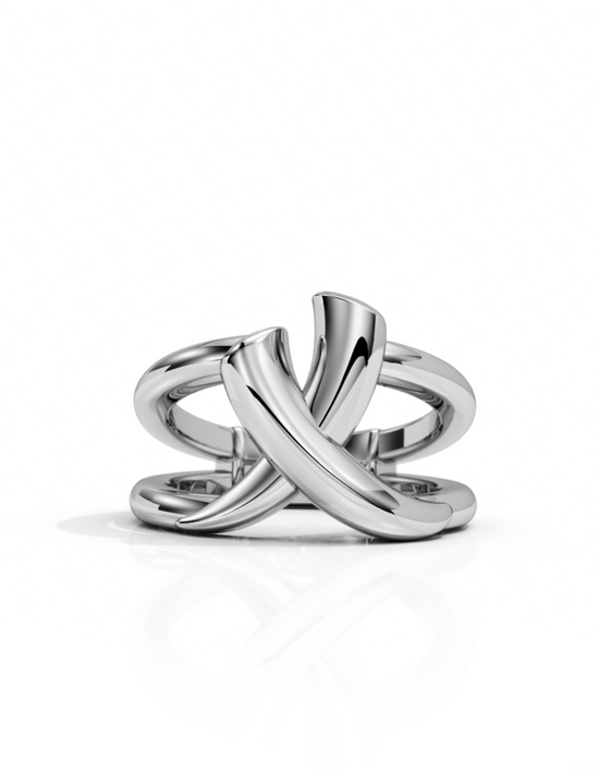 Crossed Tusk Ring