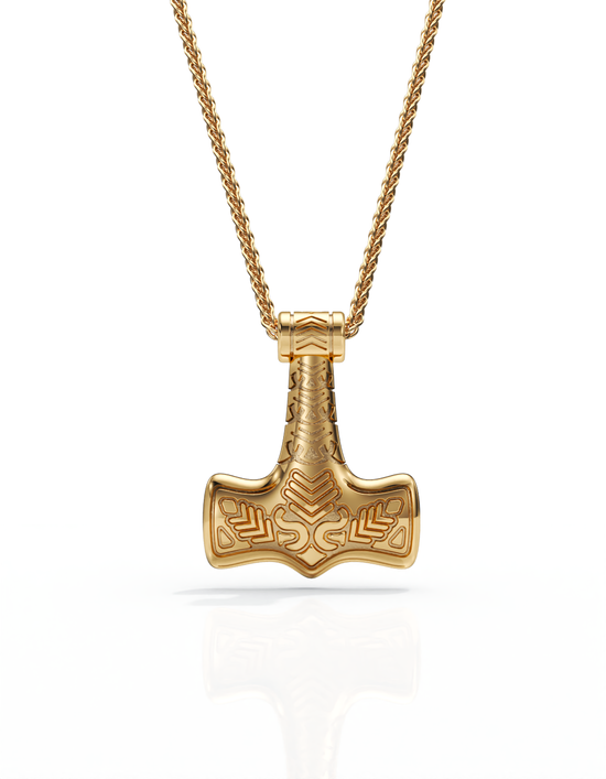Elephant Hammer Necklace 14k Gold