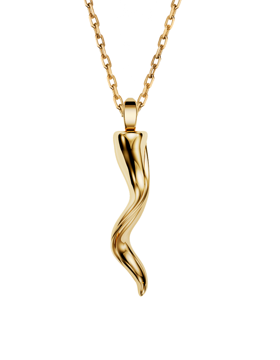Fortuna Horn Necklace 14k Gold