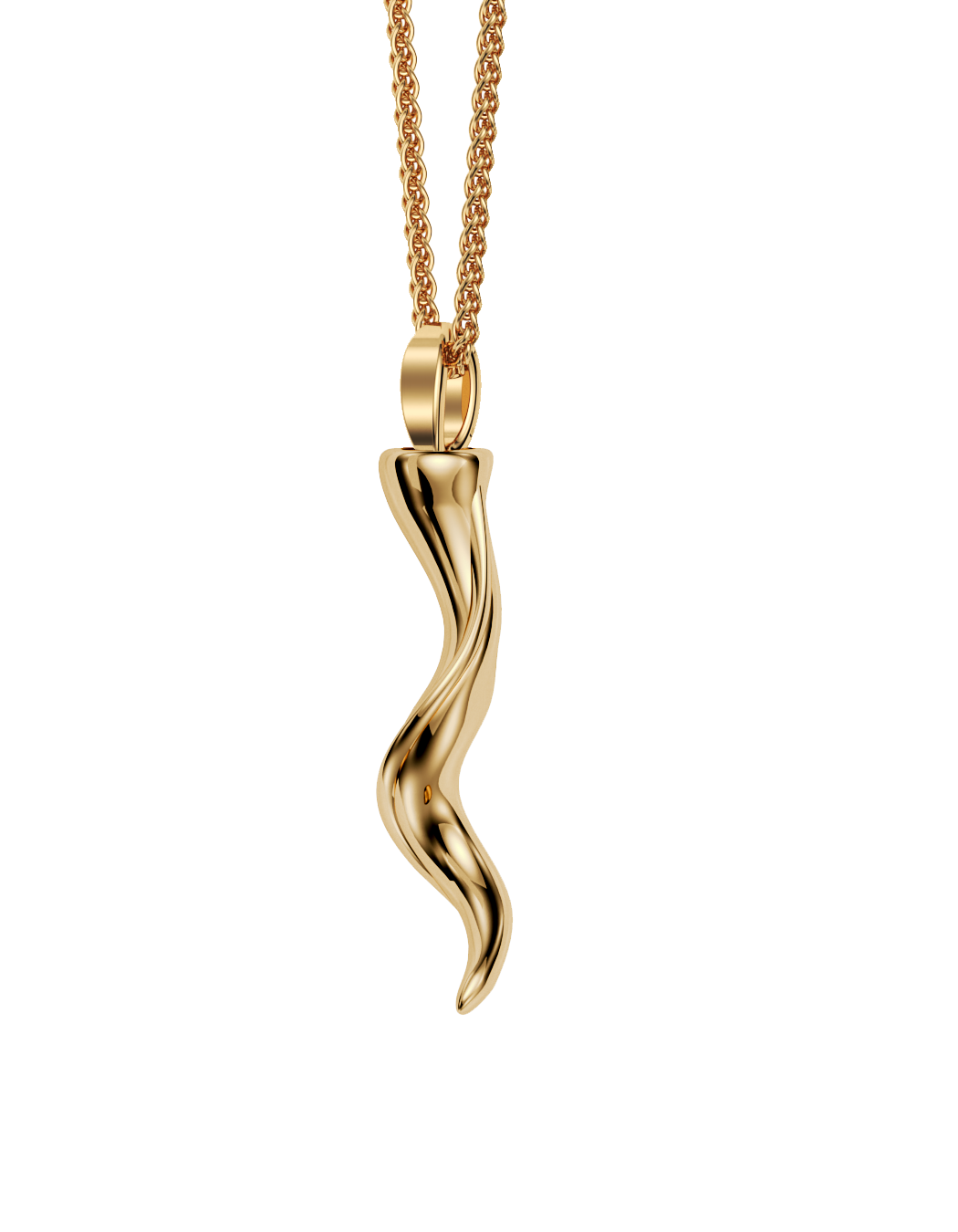 Fortuna Horn Necklace 14k Gold