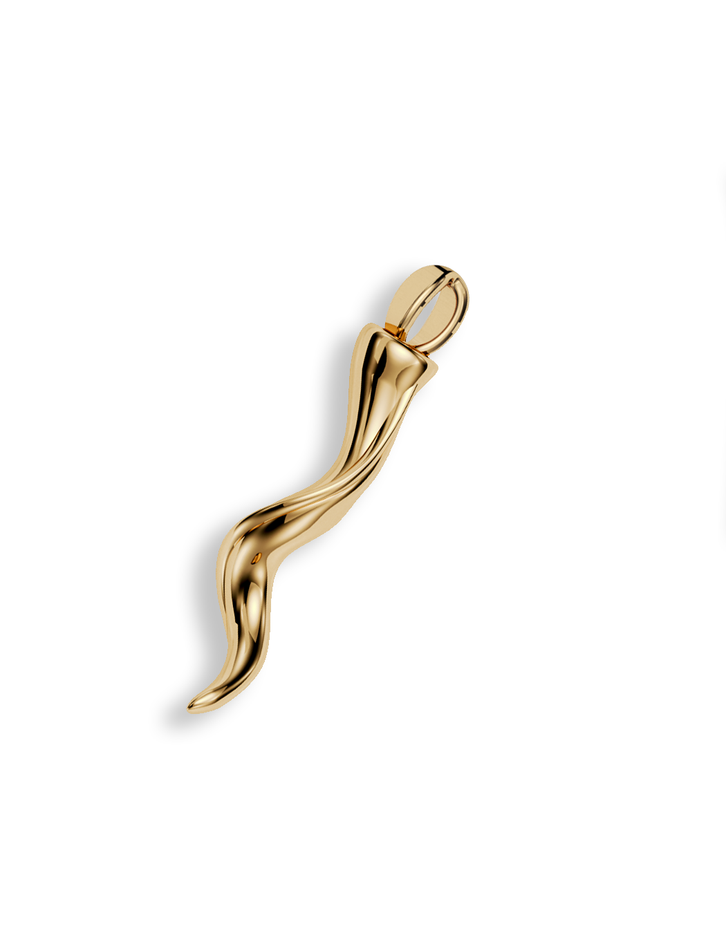 Fortuna Horn Pendant 14k Gold