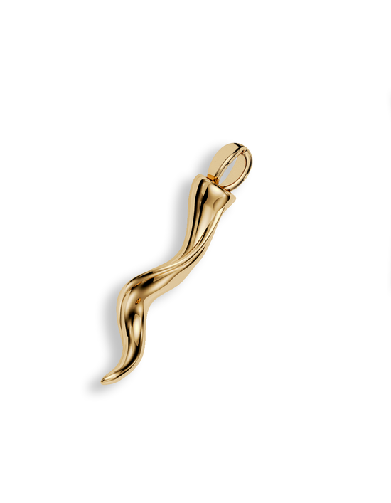Fortuna Horn Pendant 14k Gold