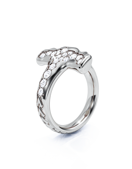 Hammerhead Shark Ring with Diamonds