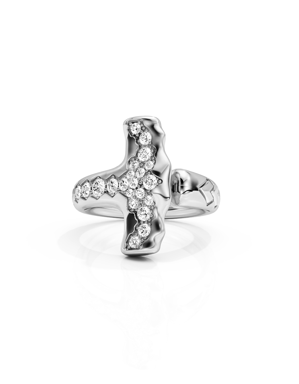 Hammerhead Shark Ring with Diamonds