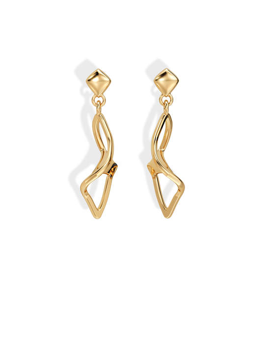 SMALL ILLUSION EARRINGS • Manta "Flippy" 14k / 18k Gold