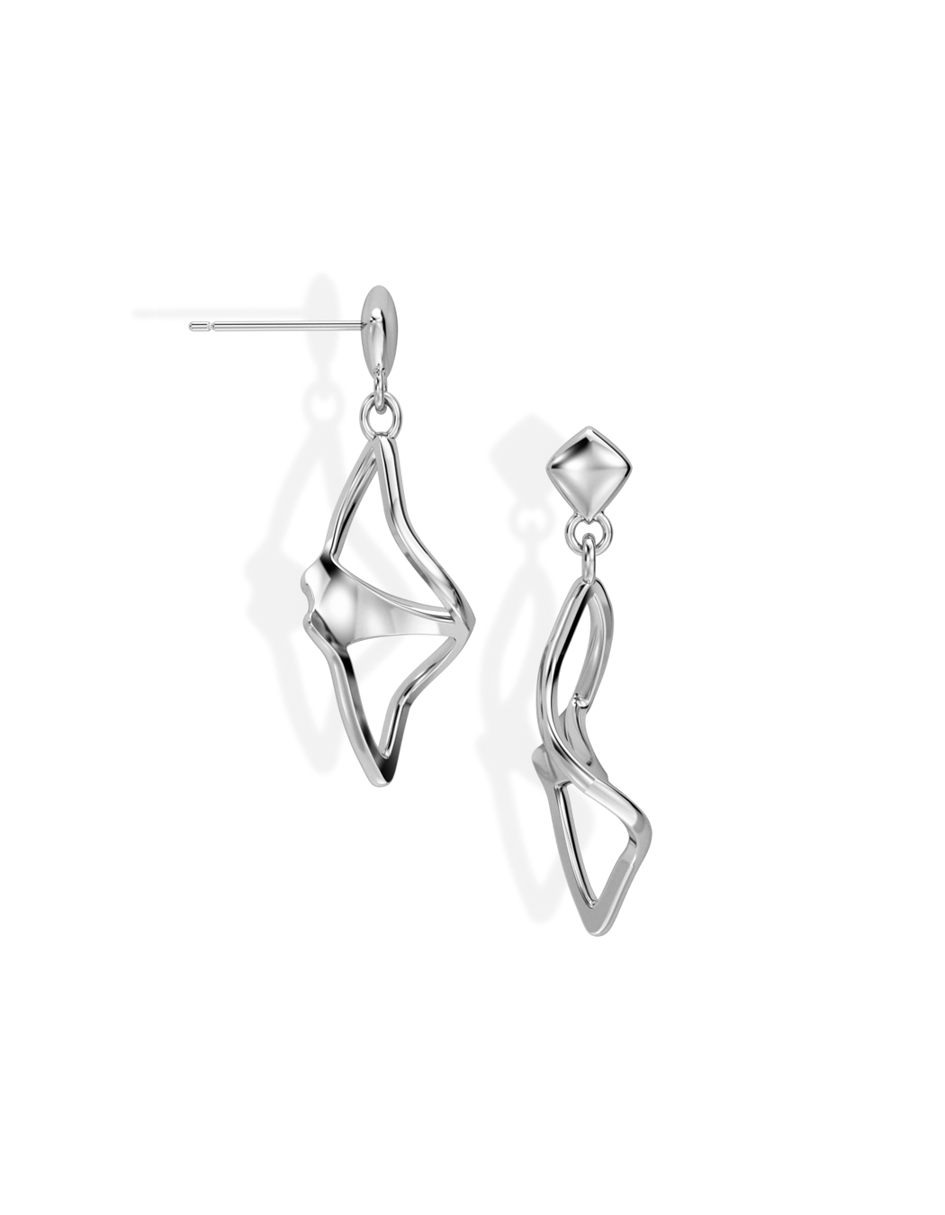 SMALL ILLUSION EARRINGS • Manta "Flippy"