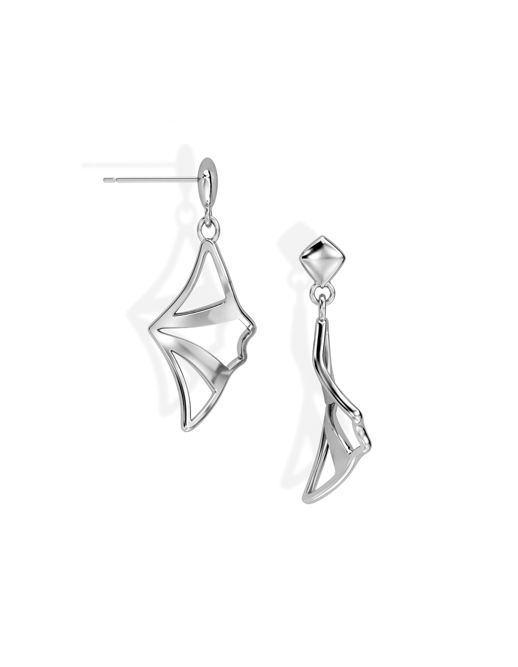 SMALL ILLUSION EARRINGS • Manta "Lefty"
