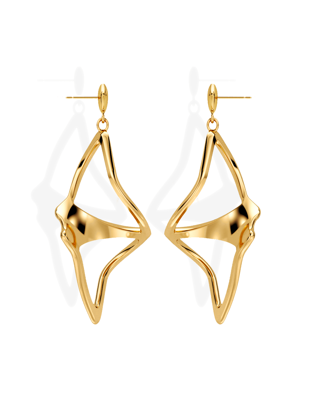 ILLUSION EARRINGS • Manta "Flippy"