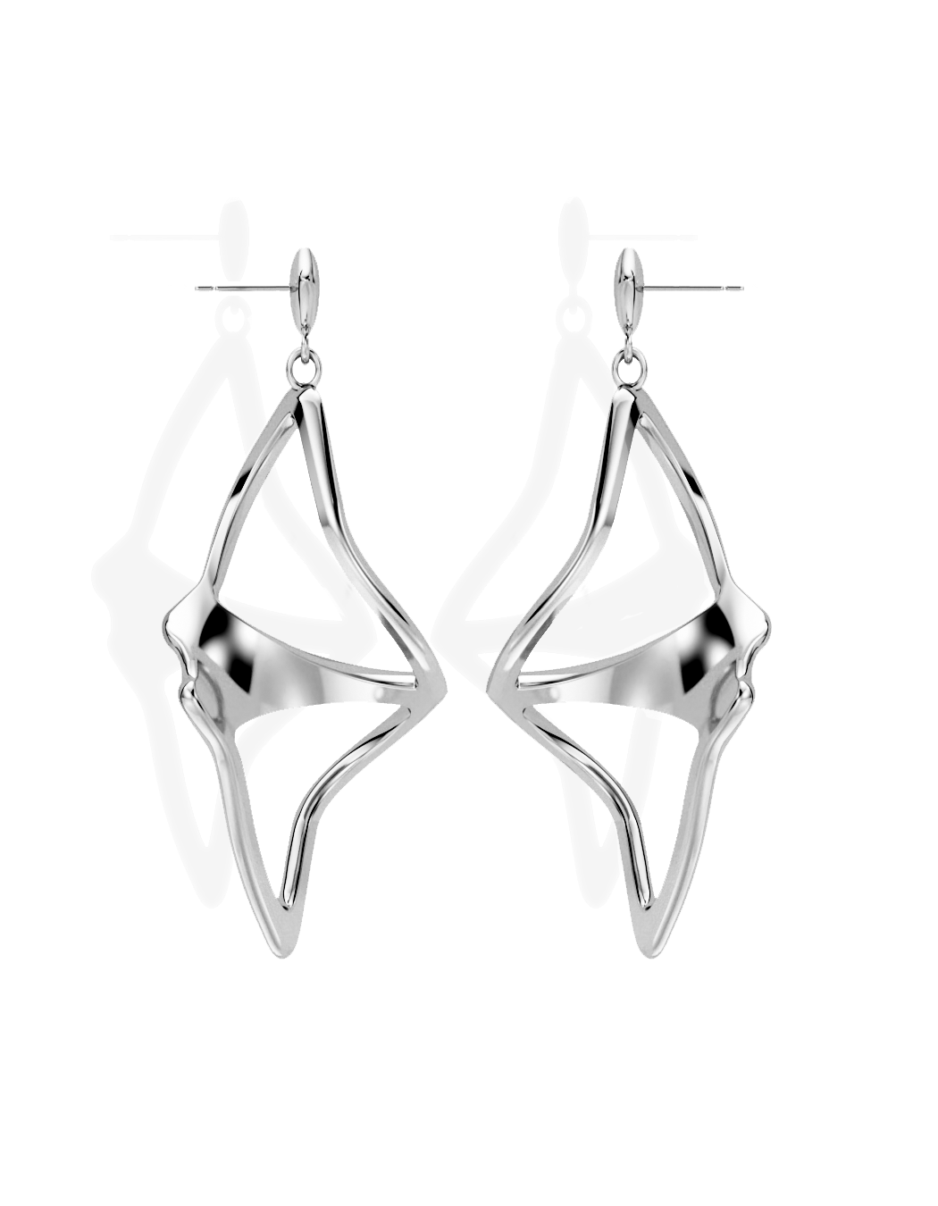 ILLUSION EARRINGS • Manta "Flippy"