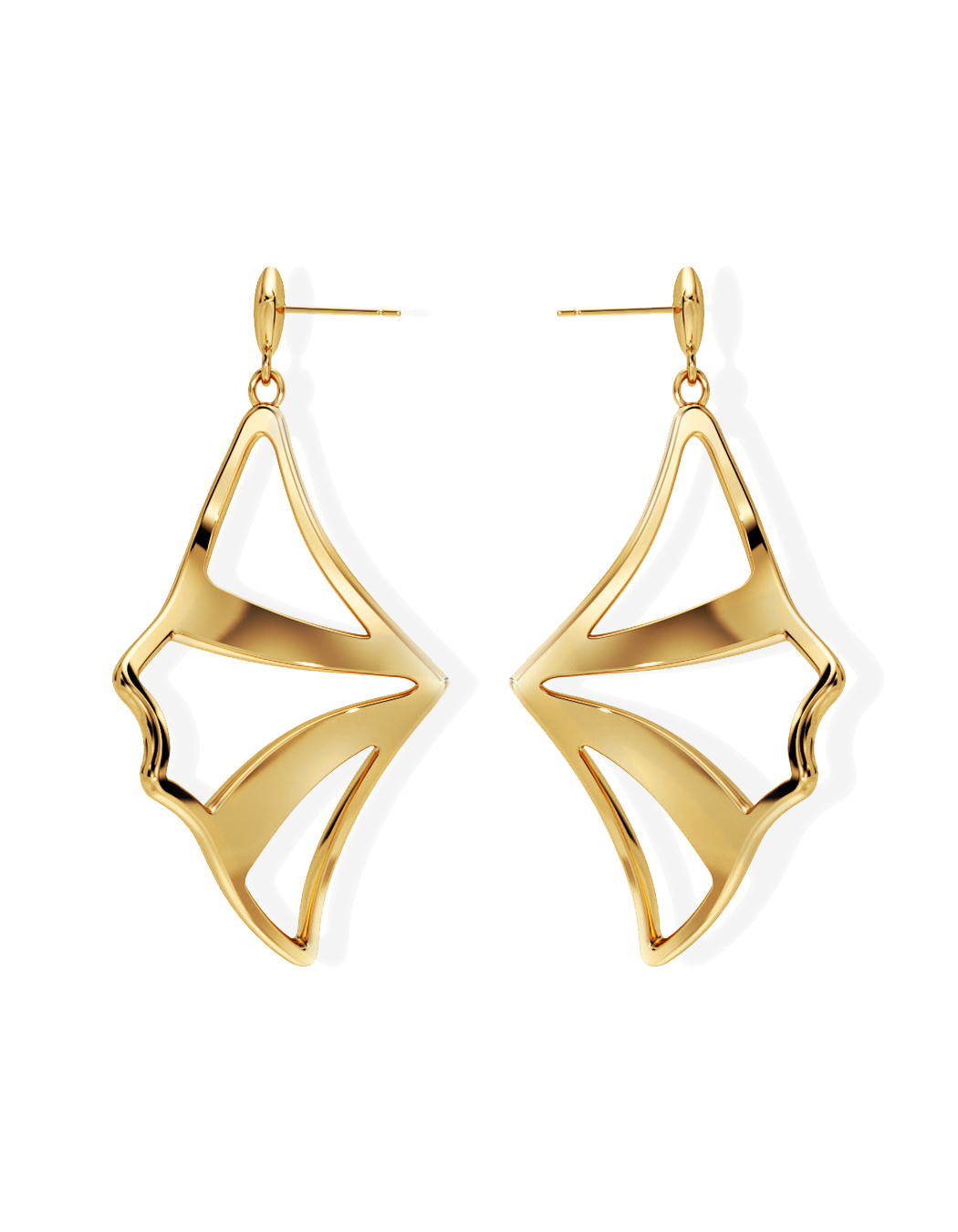 ILLUSION EARRINGS • Manta "Lefty" 14k/18k Gold