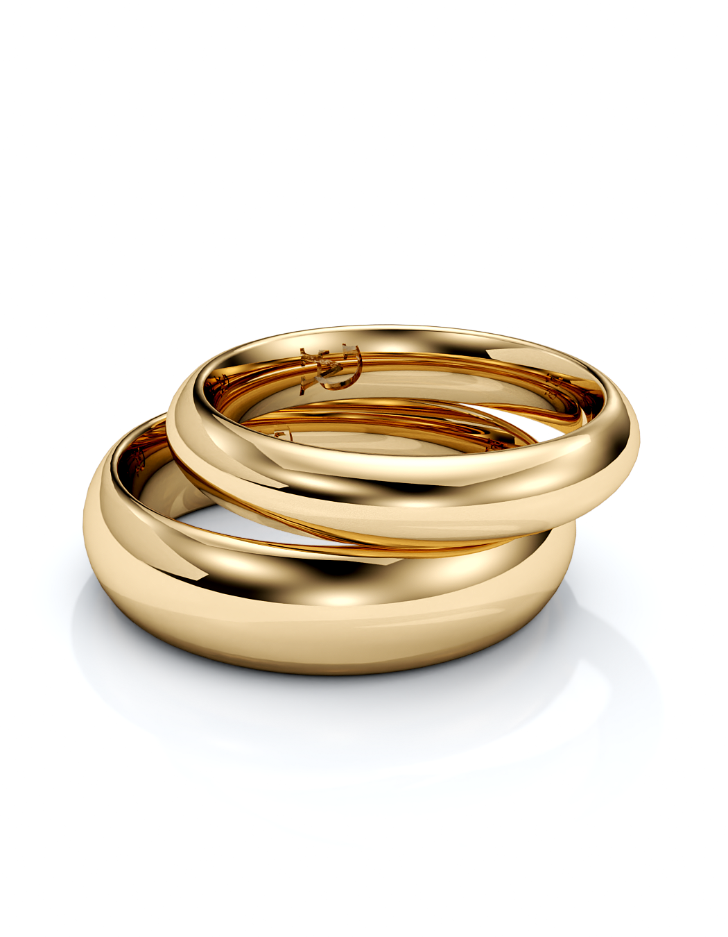 Endless Kiss Ring 14k / 18k Gold - 4mm