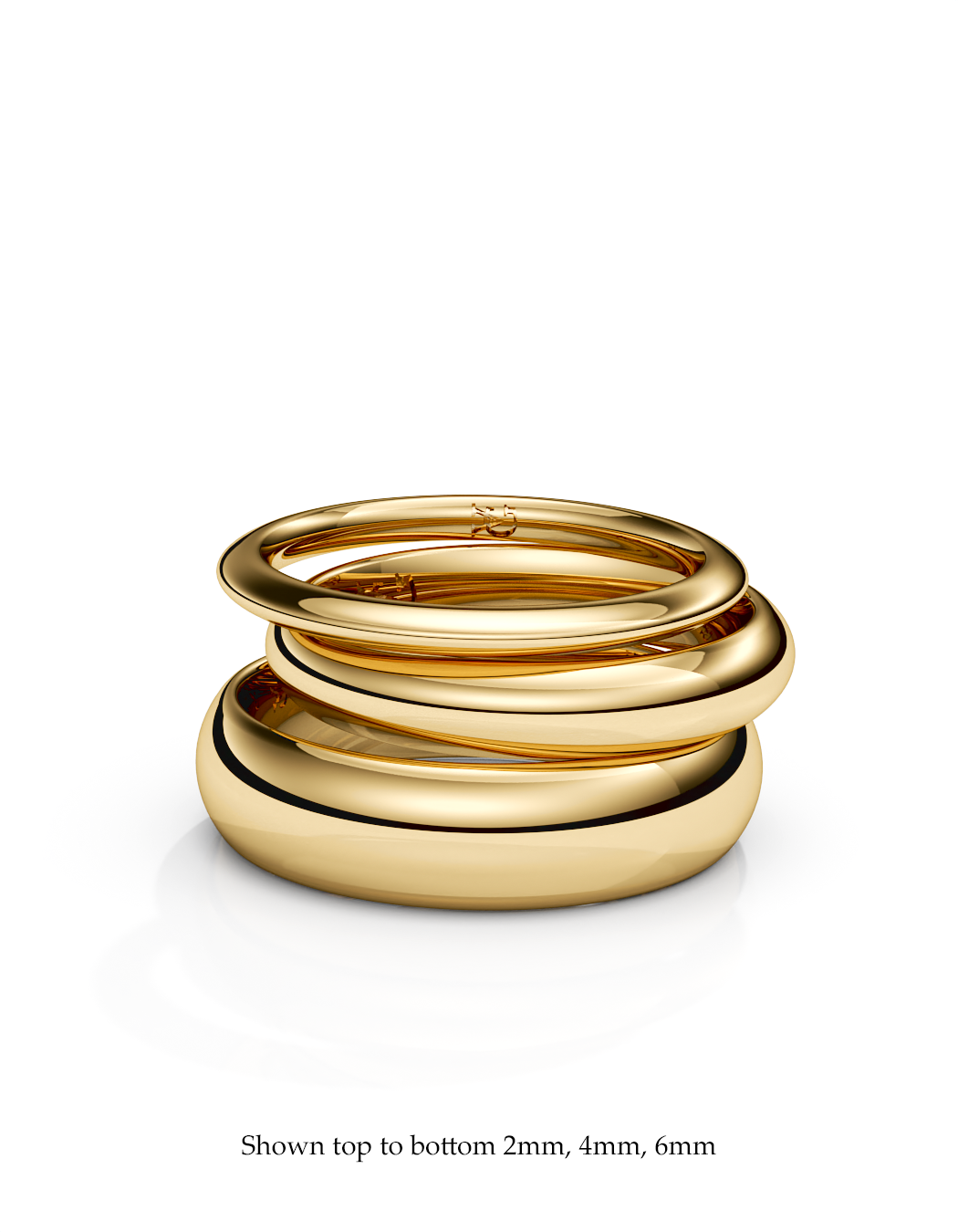 Endless Kiss Ring 14k / 18k Gold - 6mm