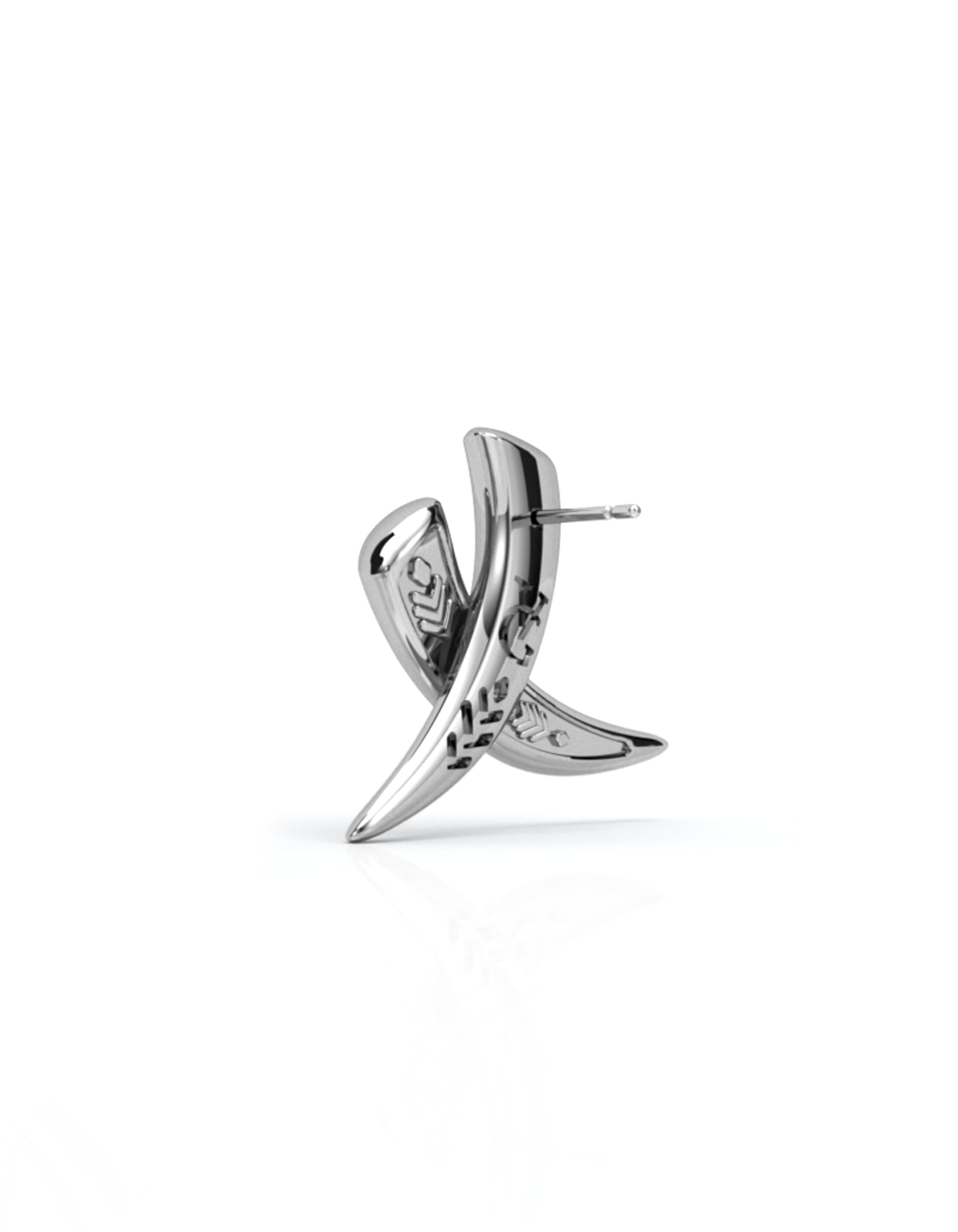 20mm Crossed Tusk Studs with Diamonds