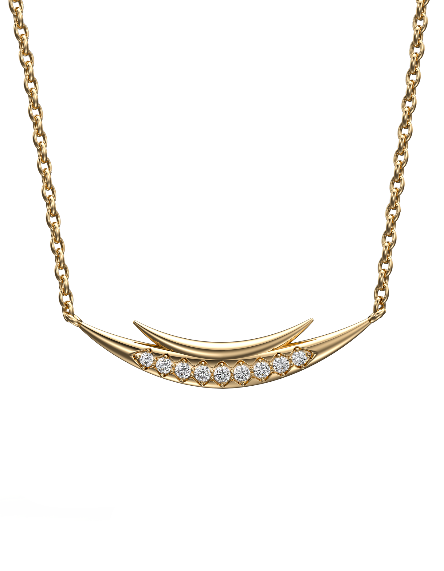 Diamond Bond Rhino Necklace, Large