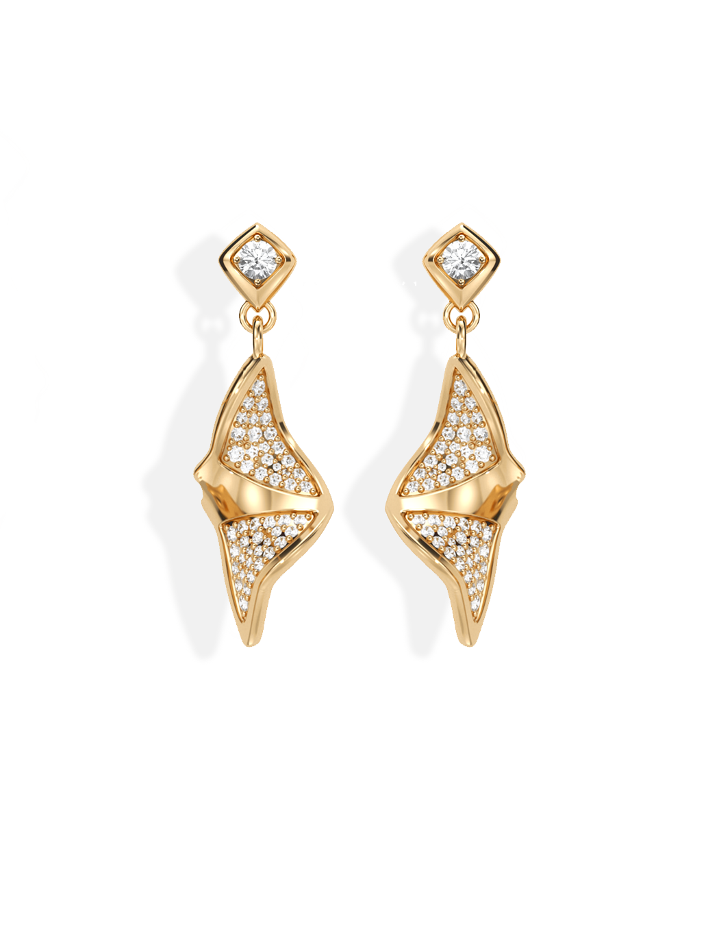 LUMEN EARRINGS • Manta "Flippy" 14k / 18k Gold