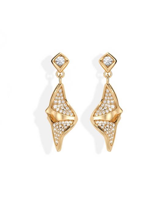 LUMEN EARRINGS • Manta "Flippy" 14k / 18k Gold