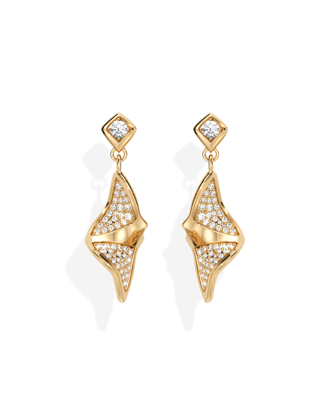 LUMEN EARRINGS • Manta "Flippy" 14k / 18k Gold