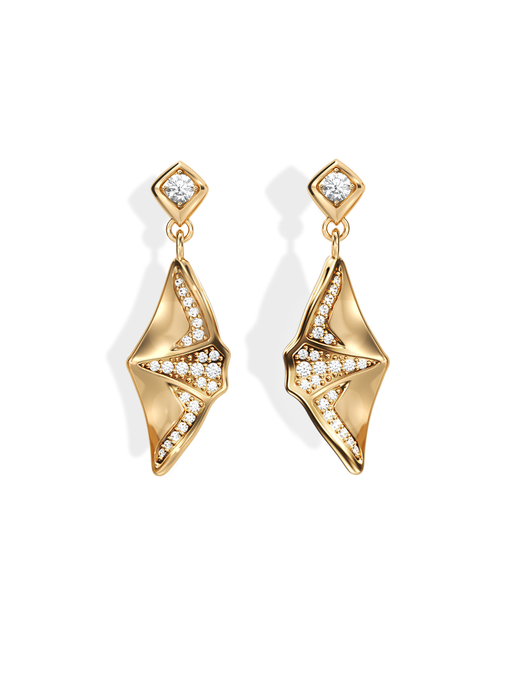 LUMEN EARRINGS • Manta "Glidy" 14k / 18k Gold