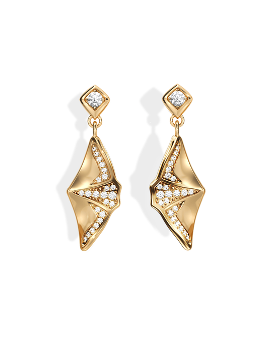 LUMEN EARRINGS • Manta "Glidy" 14k / 18k Gold