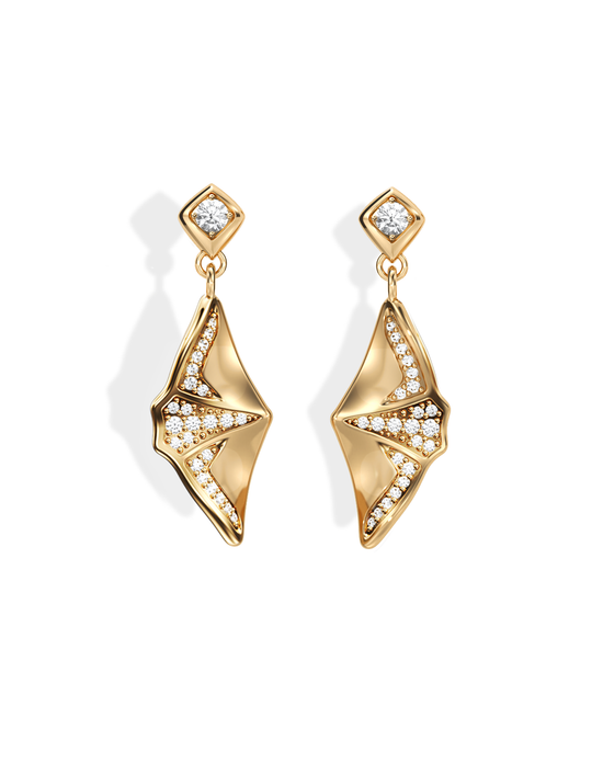 LUMEN EARRINGS • Manta "Glidy" 14k / 18k Gold