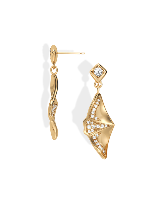 LUMEN EARRINGS • Manta "Glidy" 14k / 18k Gold