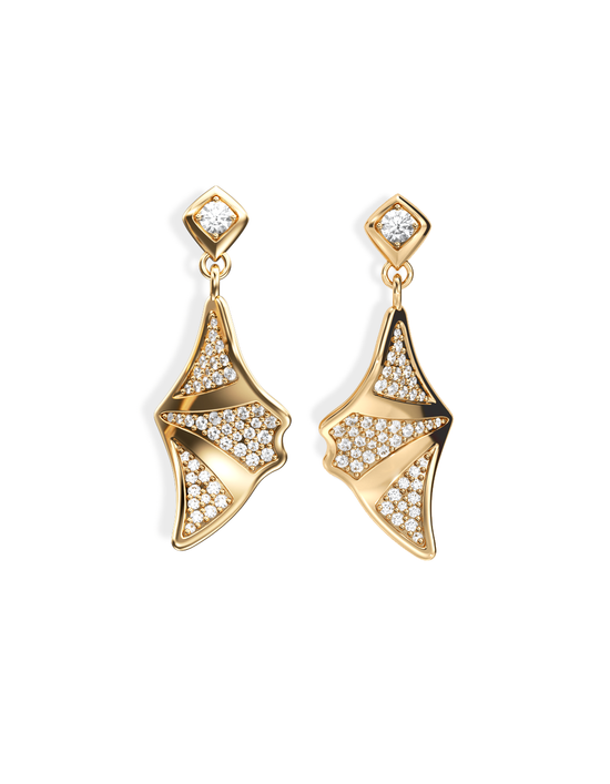 LUMEN EARRINGS • Manta "Lefty" 14k / 18k Gold