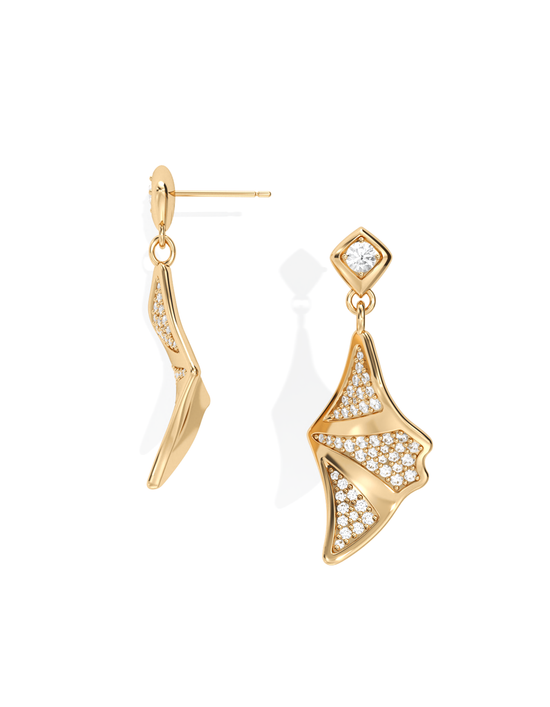 LUMEN EARRINGS • Manta "Lefty" 14k / 18k Gold