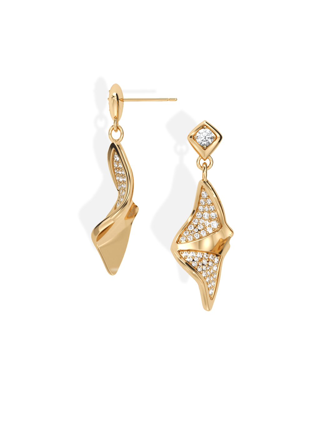 LUMEN EARRINGS • Manta "Flippy" 14k / 18k Gold